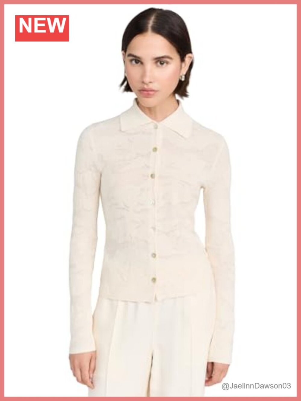 Textured Floral Button Up Italian Cotton Cardigan Sweater Classic Fit